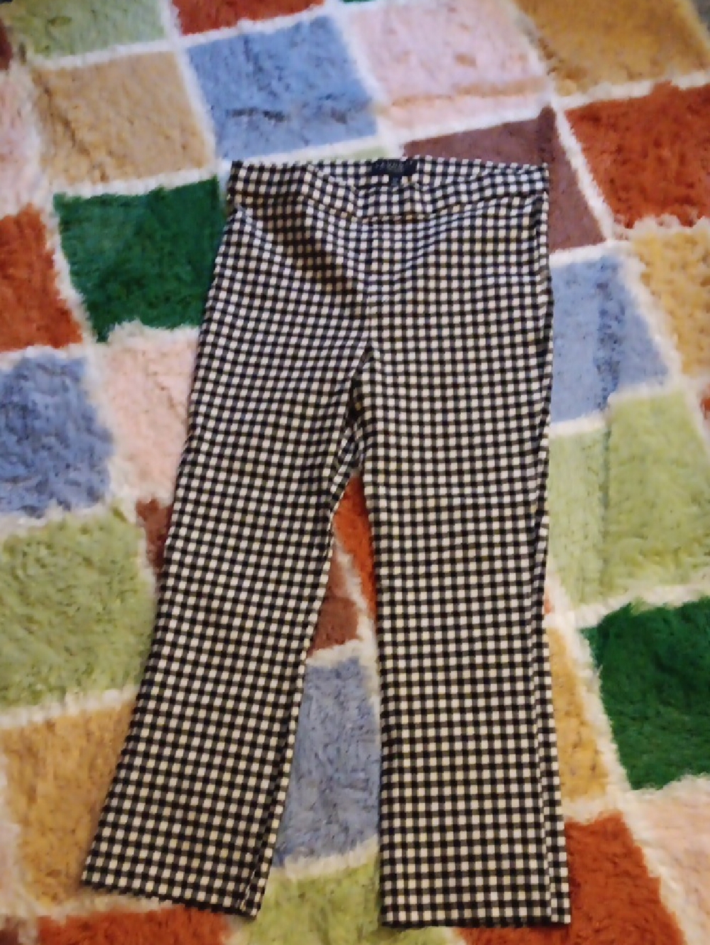 Laundry By Shelli Segal Black and White Gingham Pants